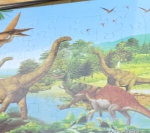 diyplz dinosaur world wooden puzzle (40 pieces)